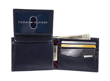 BILLETERA TOMMY HILFIGER CUERO DELGADO AZUL NAVY - 4