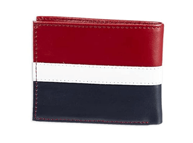 BILLETERA TOMMY HILFIGER CUERO DELGADA RFID -ROJO Y NAVY - 4