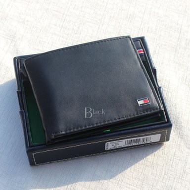 BILLETERA TOMMY HILFIGER CUERO NEGRO DELGADA RFID - 2