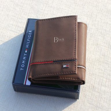 BILLETERA TOMMY HILFIGER MARRÓN RFID TRIPLE - 2