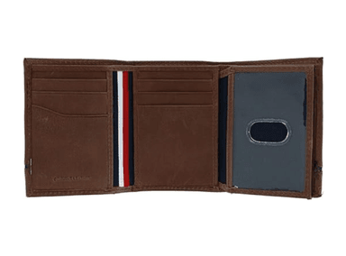 BILLETERA TOMMY HILFIGER MARRÓN RFID TRIPLE - 3