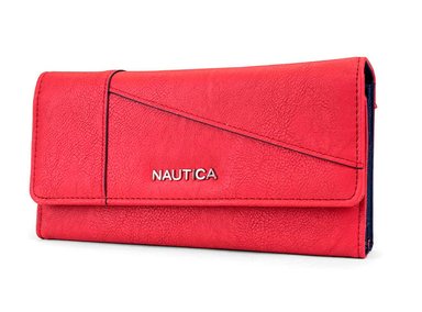 NAUTICA BILLETERA RFID MUJER - ROJO