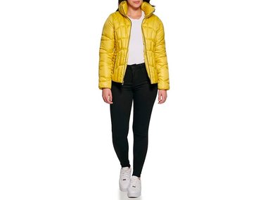 CASACA GUESS FALL PUFFER QUILTED MUJER - AMARILLO - 4