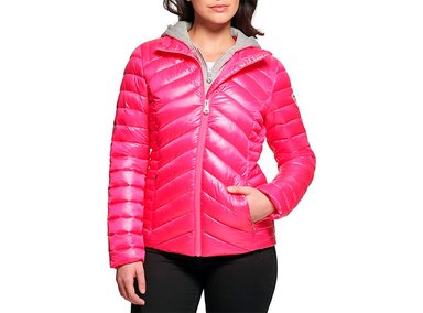 CASACA MUJER GUESS ROSADO PUFFER PACKABLE - 1