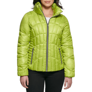 CASACA GUESS FALL PUFFER MUJER  - VERDE LIMA - 1