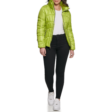 CASACA GUESS FALL PUFFER MUJER  - VERDE LIMA - 4