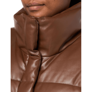 CASACA LEVI'S MUJER PUFFER CUERO - MARRON OSCURO - 2