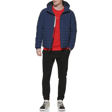 CASACA TOMMY HILFIGER HOODED PACKABLE AZUL - 4