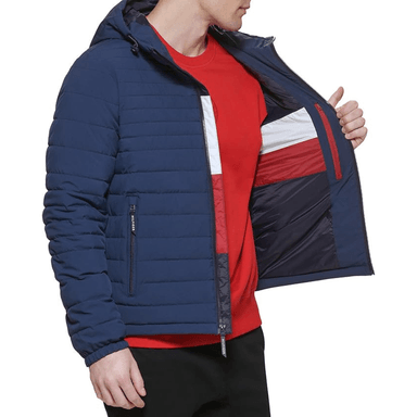 CASACA TOMMY HILFIGER HOODED PACKABLE AZUL - 5
