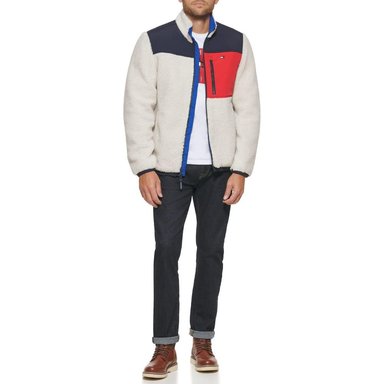 CASACA TOMMY HILFIFIGER SHERPA CON CUELLO ALTO - 2