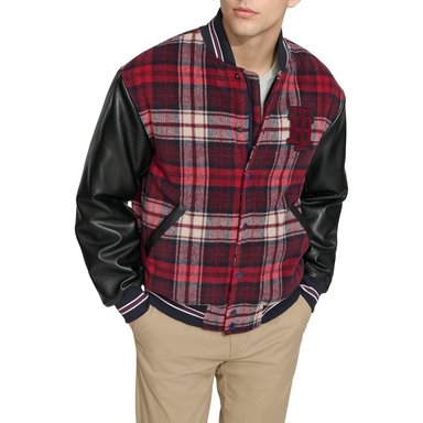 CASACA TOMMY HILFIGER BOMBER JACKET - ROJO CUADROS - 1