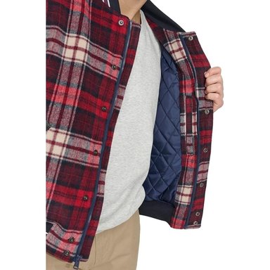 CASACA TOMMY HILFIGER BOMBER JACKET - ROJO CUADROS - 2