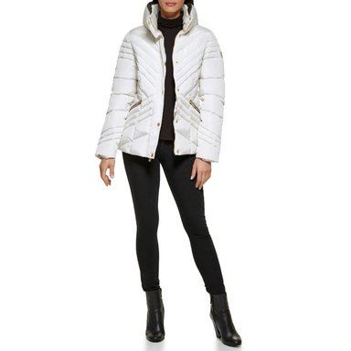 CASACA GUESS PUFFER ACOLCHADA - BLANCO - 1