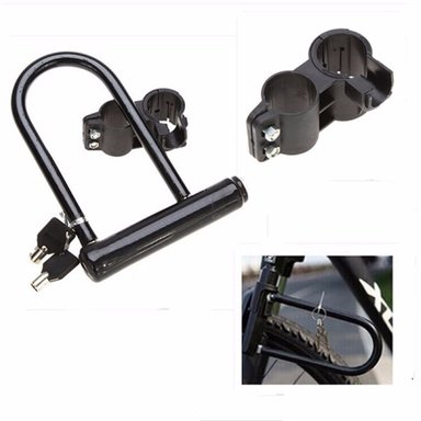 CANDADO DE SEGURIDAD ACERO BICICLETA MOTO CADENA CICLISMO - 3