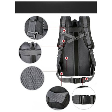 MOCHILA DEPORTIVA CAPRE NEGRO SPORT MALETA MORRAL LAPTOP VIAJE CAMPING - 3