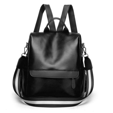 Mochila Antirrobo Mujer Bolso Morral Moda Cartera Impermeable - Negro