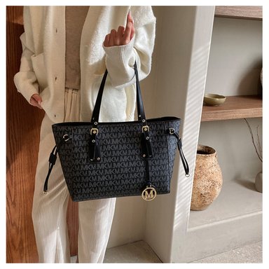 BOLSO DE GAMA ALTA PARA DAMA GRAN CAPACIDAD CARTERA NUEVO ESTILO - NEGRO - 2