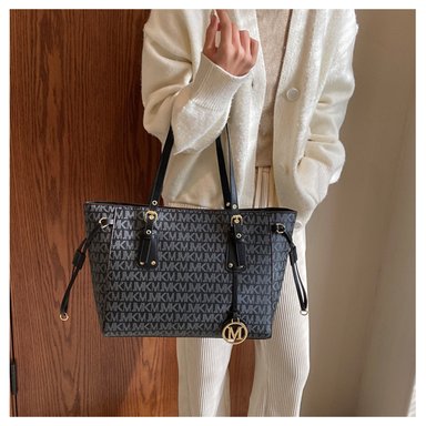 BOLSO DE GAMA ALTA PARA DAMA GRAN CAPACIDAD CARTERA NUEVO ESTILO - NEGRO - 5