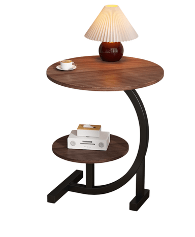 MESA DE CENTRO SALA DE ESTAR MINIMALISTA ELEGANTE REDONDA HOGAR DORMITORIO - MARRÓN