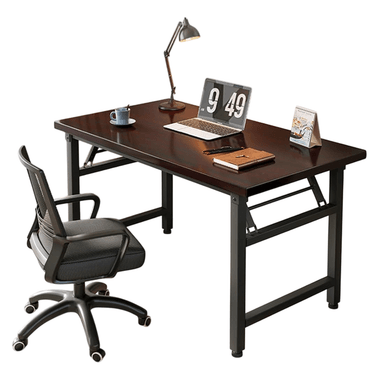 ESCRITORIO DE OFICINA PLEGABLE MESA MINIMALISTA COMPUTADORA MODERNO LAPTOP TRABAJO - MARRÓN