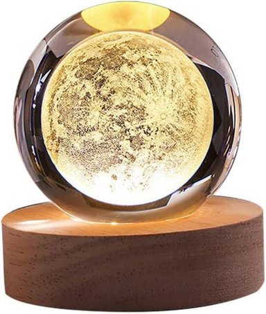 LAMPARA LUNA 3D LÁMPARA MODELO LUNA GRANDE ESFERA DE 8CM