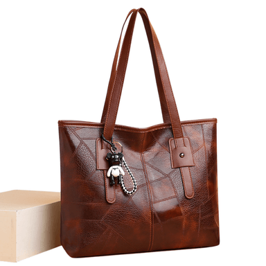 BOLSO DE HOMBRO GRAN CAPACIDAD MARRÓNMODERNO CARTERA DE MANO ESTILO ALTA CALIDAD - 3