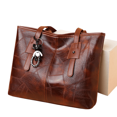 BOLSO DE HOMBRO GRAN CAPACIDAD MARRÓNMODERNO CARTERA DE MANO ESTILO ALTA CALIDAD - 6