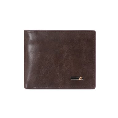 BILLETERA PARA HOMBRE CUERO PU - TARJETERO ELEGANTE CON COMPARTIMIENTOS PARA BILLETES MONEDAS MARRÓN - 4