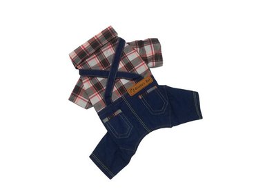 ENTERIZO PERRO Y GATO DISEÑO'S PET JEAN TALLA 1 CORAL