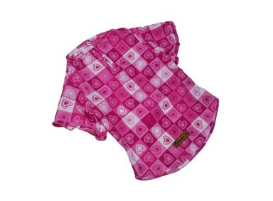 BLUSA PERRO DISEÑO'S PET POLO TALLA 5 CORAZONES FUCSIA