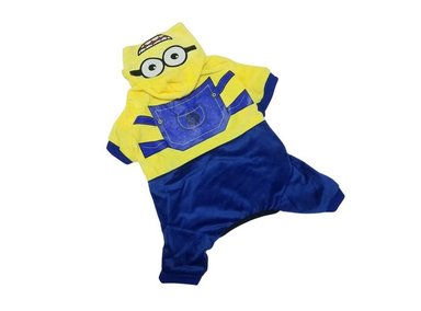 DISFRAZ FRANELA PERRO ENTERIZO DISEÑO'S PET MINIOS TALLA 3