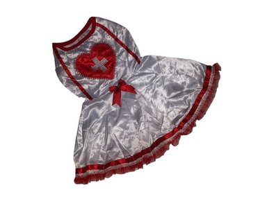 DISFRAZ FRANELA PERRO VESTIDO DISEÑO'S PET ENFERMERA TALLA 4