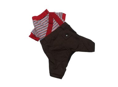 DISFRAZ FRANELA PERRO Y GATO ENTERIZO DISEÑO'S PET CHAVO TALLA 1