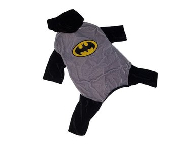 DISFRAZ FRANELA PERRO ENTERIZO DISEÑO'S PET BATMAN TALLA 4