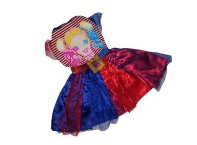 DISFRAZ FRANELA PERRO Y GATO VESTIDO DISEÑO'S PET HARLEY QUEEN TALLA 0