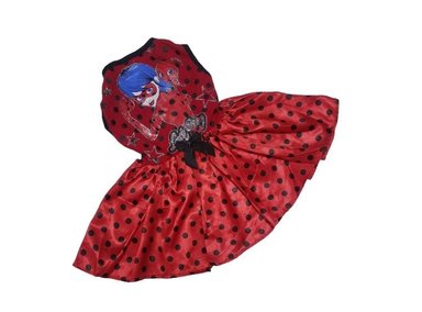 DISFRAZ FRANELA PERRO VESTIDO DISEÑO'S PET LADY BUG TALLA 4