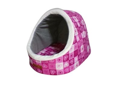 CASA PERROS Y GATOS CUEVA DISEÑO'S PET TAMAÑO MEDIANO FUCSIA