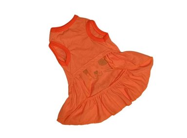 VESTIDO FRANELA PERRO Y GATO DISEÑO'S PET SWEET NARANJA TALLA 1 + REGALO - 2