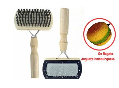 CEPILLO PERRO RECTANGULAR MADERA