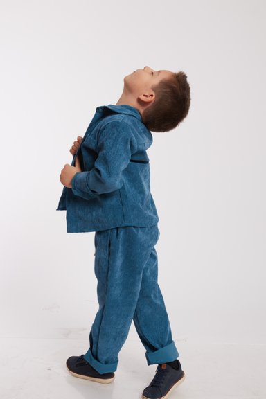 CONJUNTO NIÑO BHUKI AZUL ACERO CORDUROY - 3