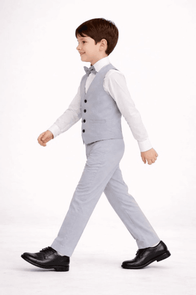 CONJUNTO PANTALÓN CHALECO CORBATA PLOMO - 3