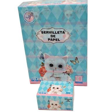 PACK 10 PAQUETES SERVILLETAS OTR002 BLANCO DESECHABLES TIPO PAPEL TISSUE