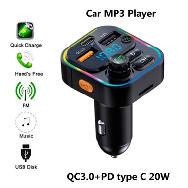 TRANSMISOR RADIO TEC021 BLUETOOTH FM INALÁMBRICO CARRO CARGA RAPIDA