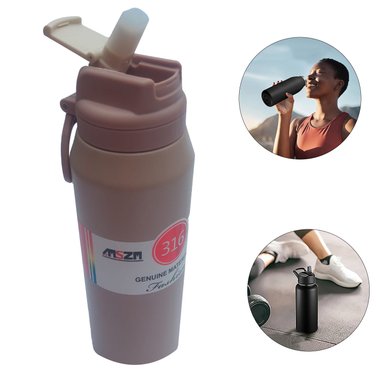 BOTELLA TÉRMICA DEPORTIVA TOMATODO DE ACERO INOXIDABLE MARRÓN