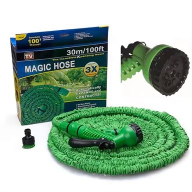 MANGUERA OTR019VE RETRÁCTIL PISTOLA CHORROS MULTIUSO VERDE 30 M