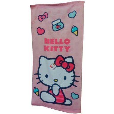 TOALLAS PARA PLAYA O BAÑO HELLO KITTY DE 70 CM X 140 CM COLOR ROSADO