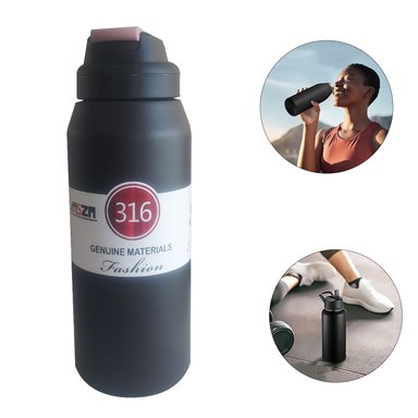 BOTELLA TÉRMICA TOMATODO DE ACERO INOXIDABLE 800 ML NEGRO