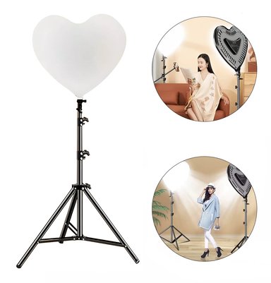 PANEL DE LUZ LED DISEÑO DE CORAZÓN RI-500 TRÍPODE Y CONTROL REMOTO