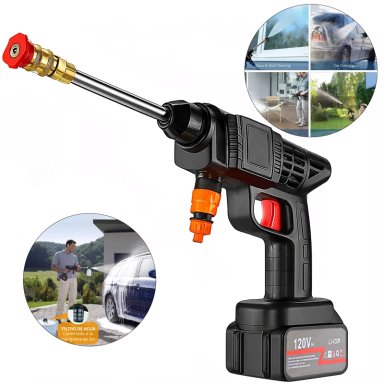 HIDROLAVADORA PORTÁTIL INALÁMBRICA 120V – POTENCIA Y COMODIDAD PARA LLEVAR LA LIMPIEZA A OTRO NIVEL
