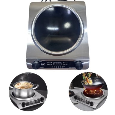 COCINA DE INDUCCIÓN CÓNCAVA DE UNA HORNILLA CON PANTALLA DIGITAL  ALTO RENDIMIENTO 3500W